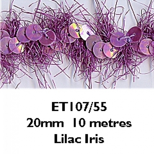Essential Trimmings Sequins on Yarn Trim Lilac Iris