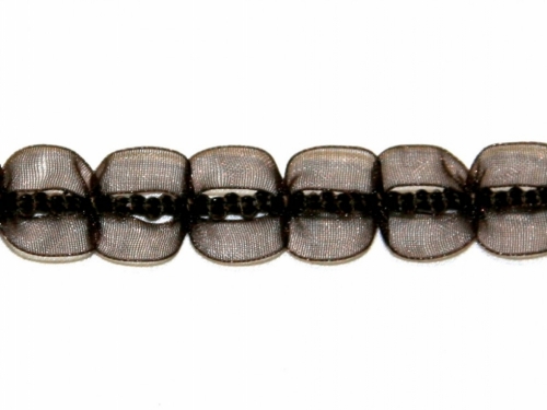 Essential Trimmings Organdie Fancy Trim Brown