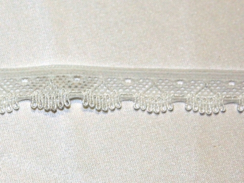 Essential Trimmings Scalloped Nylon Lace Trim (Value Roll) Cream
