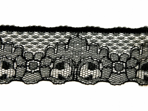 Essential Trimmings Nylon Lace Trim Black