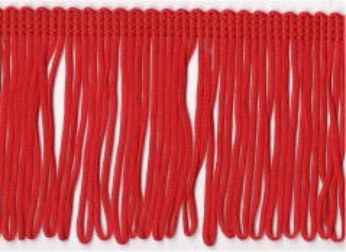 Essential Trimmings Rayon Looped Fringe Trim Red