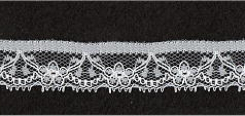 Essential Trimmings Nylon Corded Lace Trim White