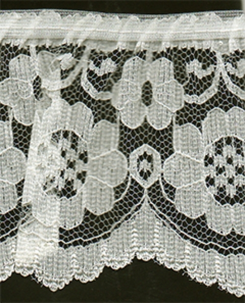 Essential Trimmings Frilled Nylon Lace Trim Ivory