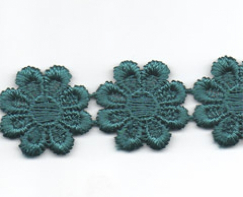 Essential Trimmings Guipure Lace Trim Petrol Blue