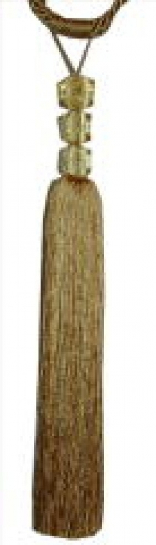 Essential Trimmings Beaded Curtain Tie Backs Old Gold