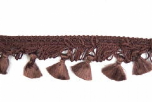 Essential Trimmings Tassel Fringe Trim Brown