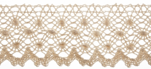 Essential Trimmings Cotton Lace Trim (Value Roll) Natural Cream
