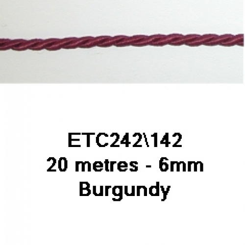 Essential Trimmings Decorative Cord (Value Roll) Burgundy