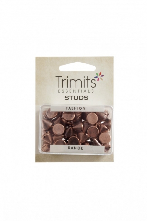 Trimits Cone Sew On Metal Studs (Value Pack of 5) Copper