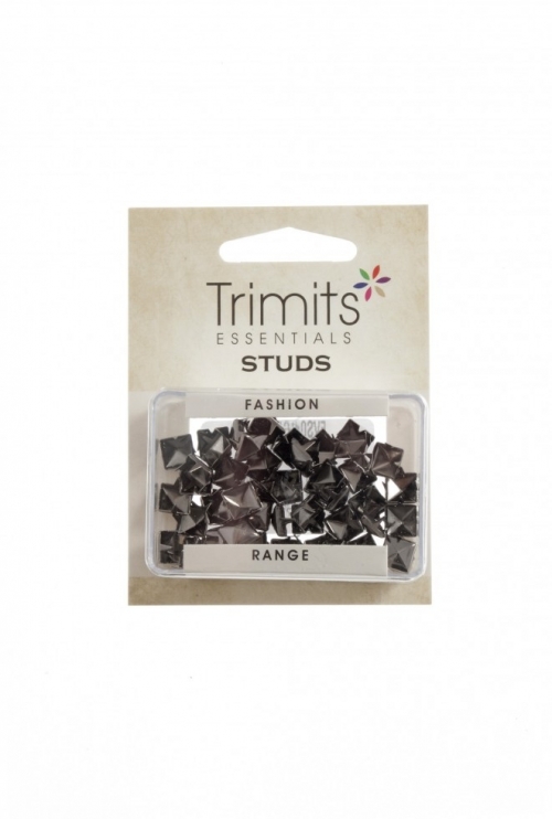 Trimits Pyramid Clip On Metal Studs (Value Pack of 5) Gunmetal