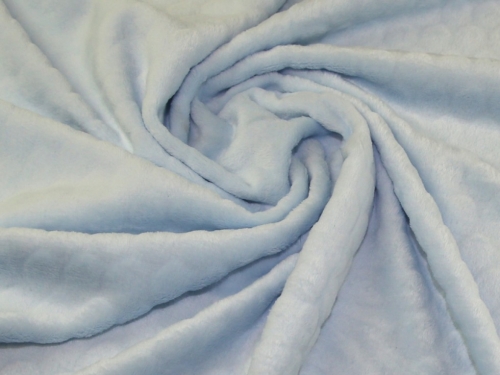 Deadstock Plush Cuddle Fleece Fabric Pastel Blue