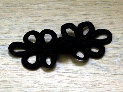Chinese Button Frog Fasteners Black