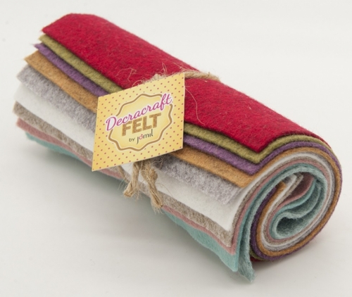 Minerva Core Range Wool Felt Fabric Packs Mix 3