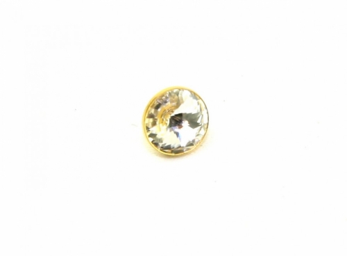 Glass Diamante Buttons Gold