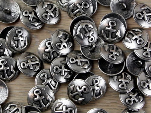 Trimits Metal Anchor Buttons (Value Pack) Silver
