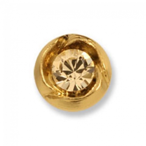 Trimits Round Swarovski Buttons Gold