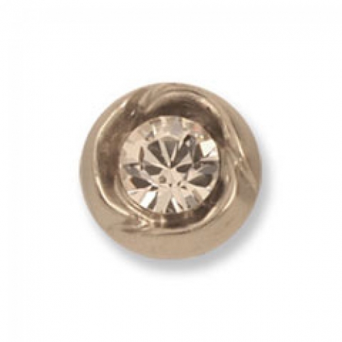 Trimits Round Swarovski Buttons Silver