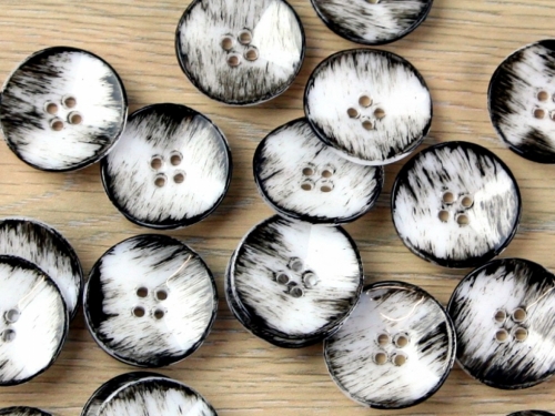 Trimits Round Painted Buttons White