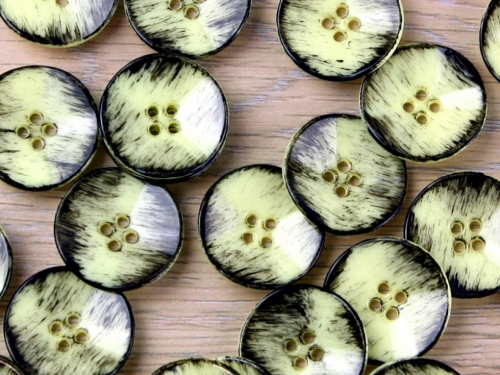 Trimits Round Painted Buttons Yellow