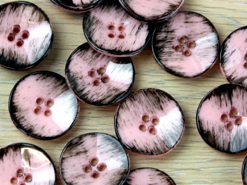 Trimits Round Painted Buttons Pale Pink