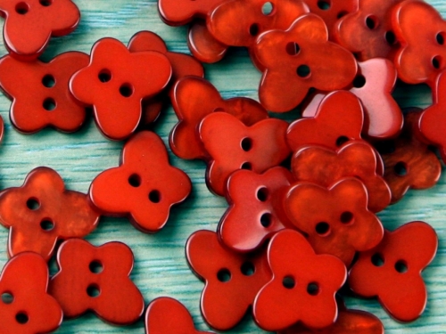 Trimits Pearlised Butterfly Buttons (Value Pack) Orange
