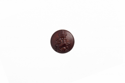 Trimits Imitation Leather Emblem Buttons Red Brown