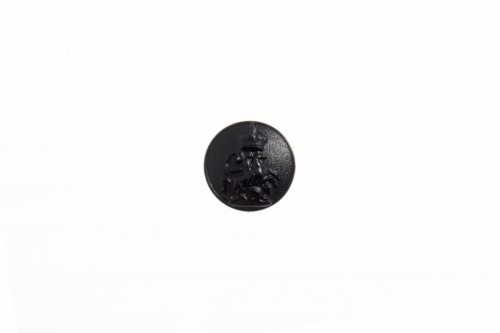 Trimits Imitation Leather Emblem Buttons Black