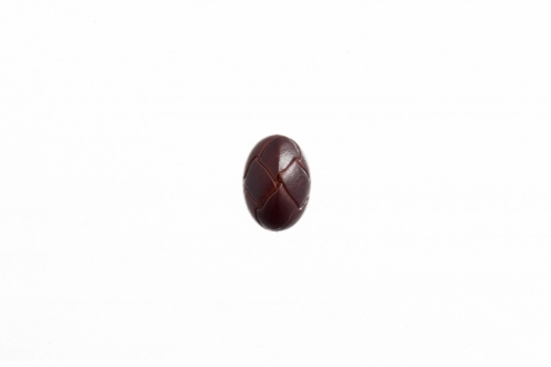Trimits Oval Imitation Leather Buttons (Value Pack) Red Brown
