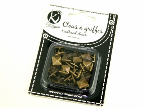 Pyramid Metal Studs Antique Brass