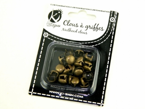 Round Metal Studs Antique Brass