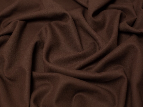 Minerva Core Range Deluxe 100% Wool Crepe Fabric Chocolate Brown
