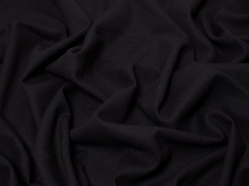 Minerva Core Range Deluxe 100% Wool Crepe Fabric Black
