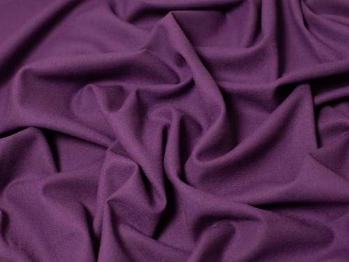 Minerva Core Range Deluxe 100% Wool Crepe Fabric Aubergene