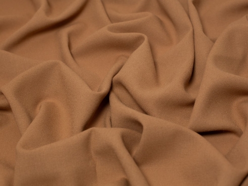 Minerva Core Range Deluxe 100% Wool Crepe Fabric Camel Brown