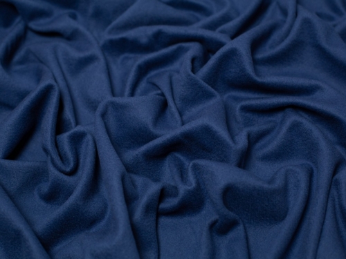 Minerva Core Range Luxury Cashmere Wool Coating Fabric Denim Blue
