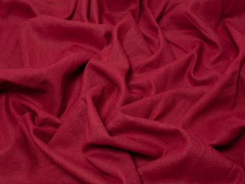 Minerva Core Range 100% Linen Slub Fabric Wine