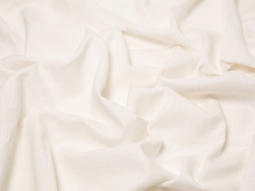 Minerva Core Range 100% Linen Slub Fabric White