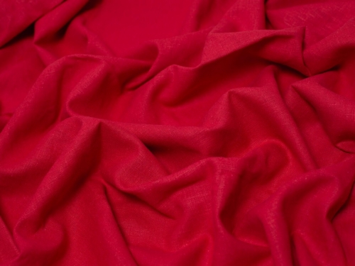 Minerva Core Range 100% Linen Slub Fabric Red
