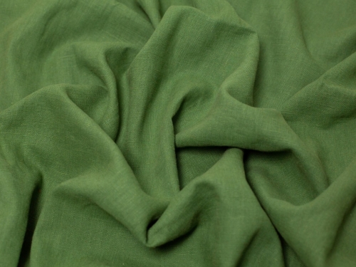 Minerva Core Range 100% Linen Slub Fabric Leaf Green