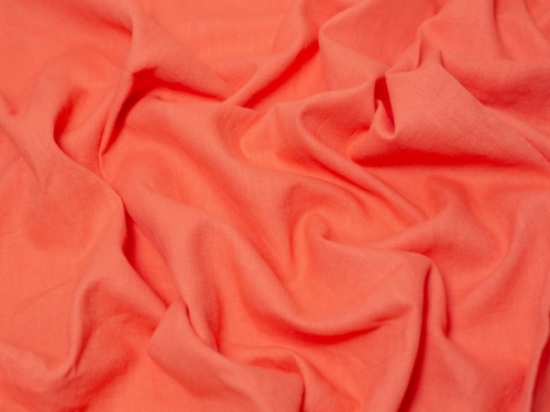 Minerva Core Range 100% Linen Slub Fabric Bright Orange