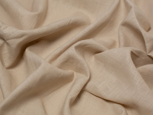Minerva Core Range 100% Linen Slub Fabric Beige