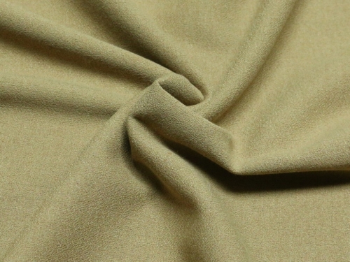 Deadstock Viscose Stretch Woven Crepe Fabric Camel Brown