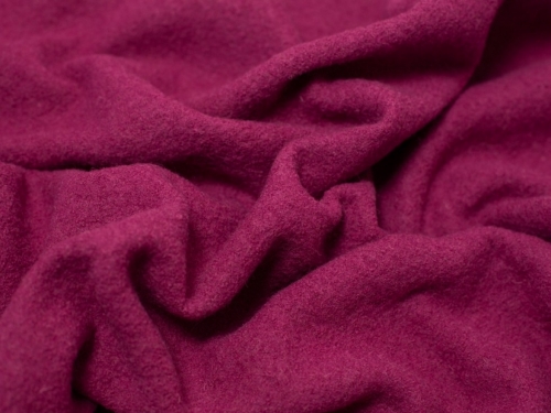 Minerva Core Range Heavy 100% Boiled Wool Coating Fabric Cerise Pink