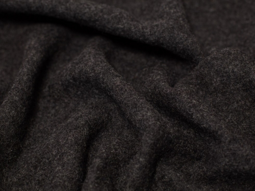 Minerva Core Range Heavy 100% Boiled Wool Coating Fabric Charcoal Grey