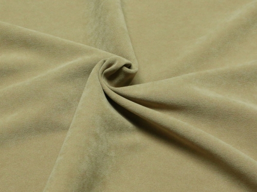 Deadstock Stretch Woven Faux Suede Fabric Beige
