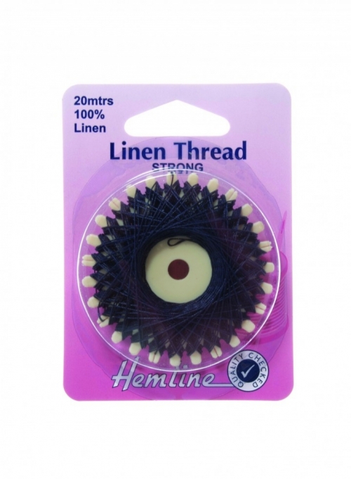 Hemline Waxed Linen Thread Navy