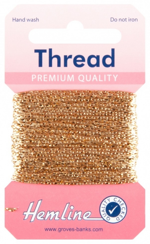Hemline Glitter Thread Light Gold
