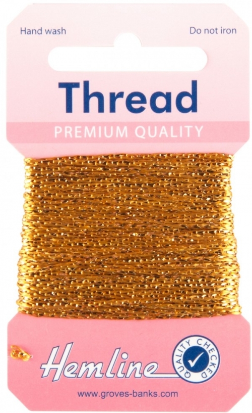 Hemline Glitter Thread Dark Gold