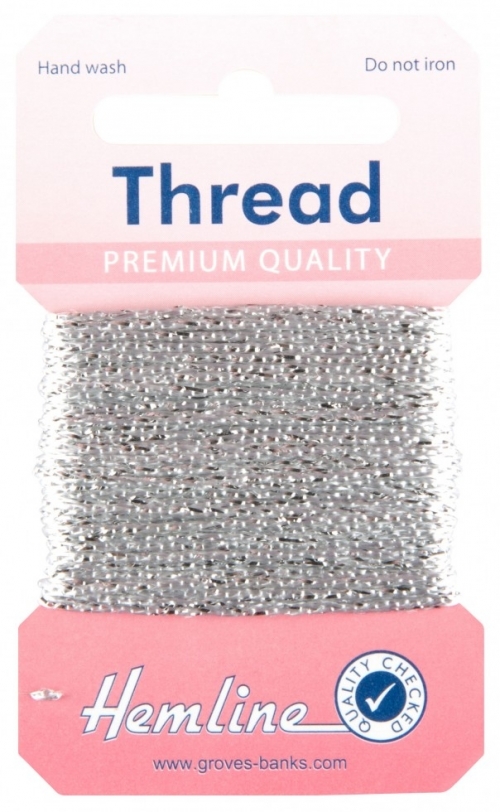 Hemline Glitter Thread Silver