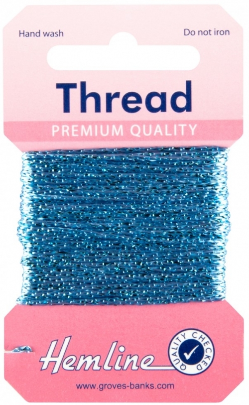 Hemline Glitter Thread Sky Blue